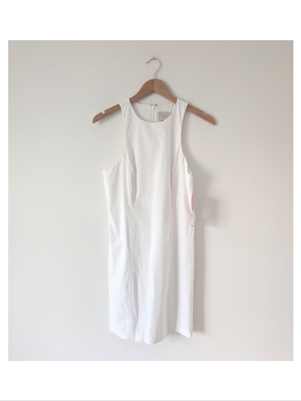 NWT! Anthropologie BHLDN Helena White Sleeveless Seamed Mini Dress - Picture 2 of 11